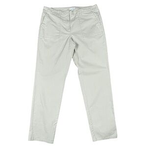J. Jill Straight Leg Cotton/Linen Casual Travel Minimalist Coastal Pants - Sz 12